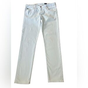 AG Adriano Goldschmied The Legging Ankle White Super Skinny Jeans Size 30R